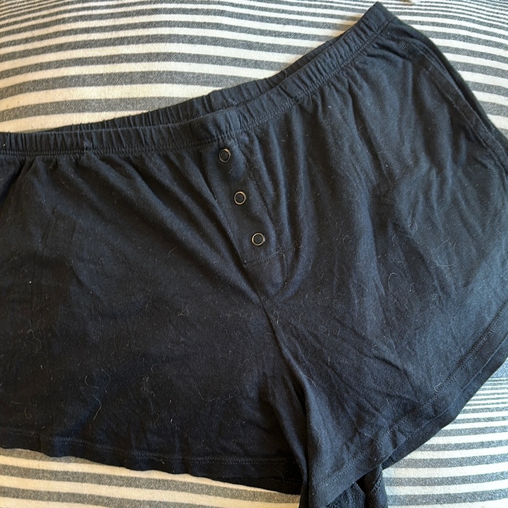 Stars Above Womens Black Pajama Shorts